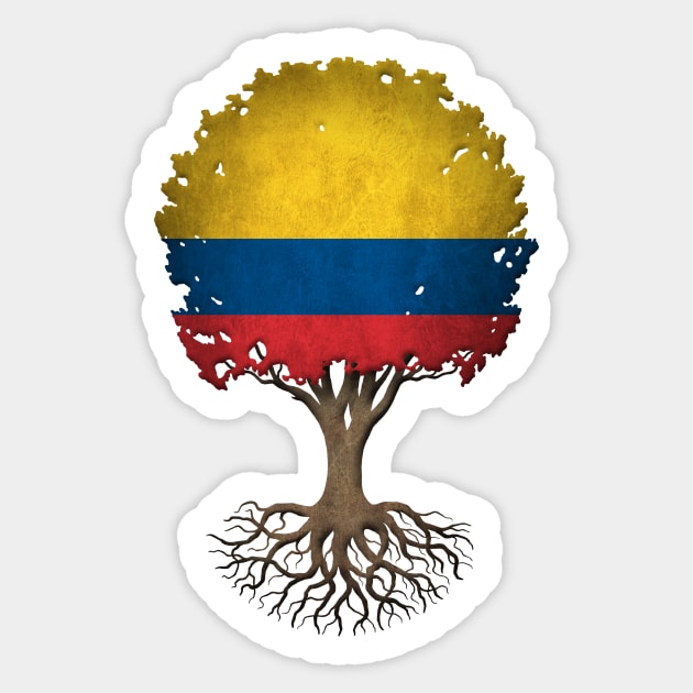 Tree of Life with Colombian Flag Sticker by jeffbartels